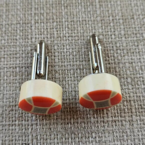 Cuff Links Men Dress Shirt Cuff Studs Orange Cufflinks Men Jewelry Unbranded - Picture 3 of 10